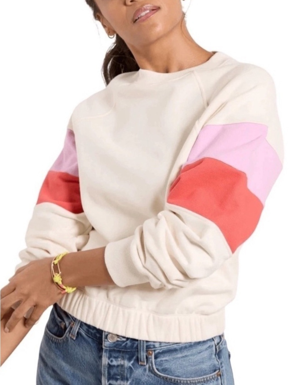 Evereve Ava Colorblock Sweatshirt XL